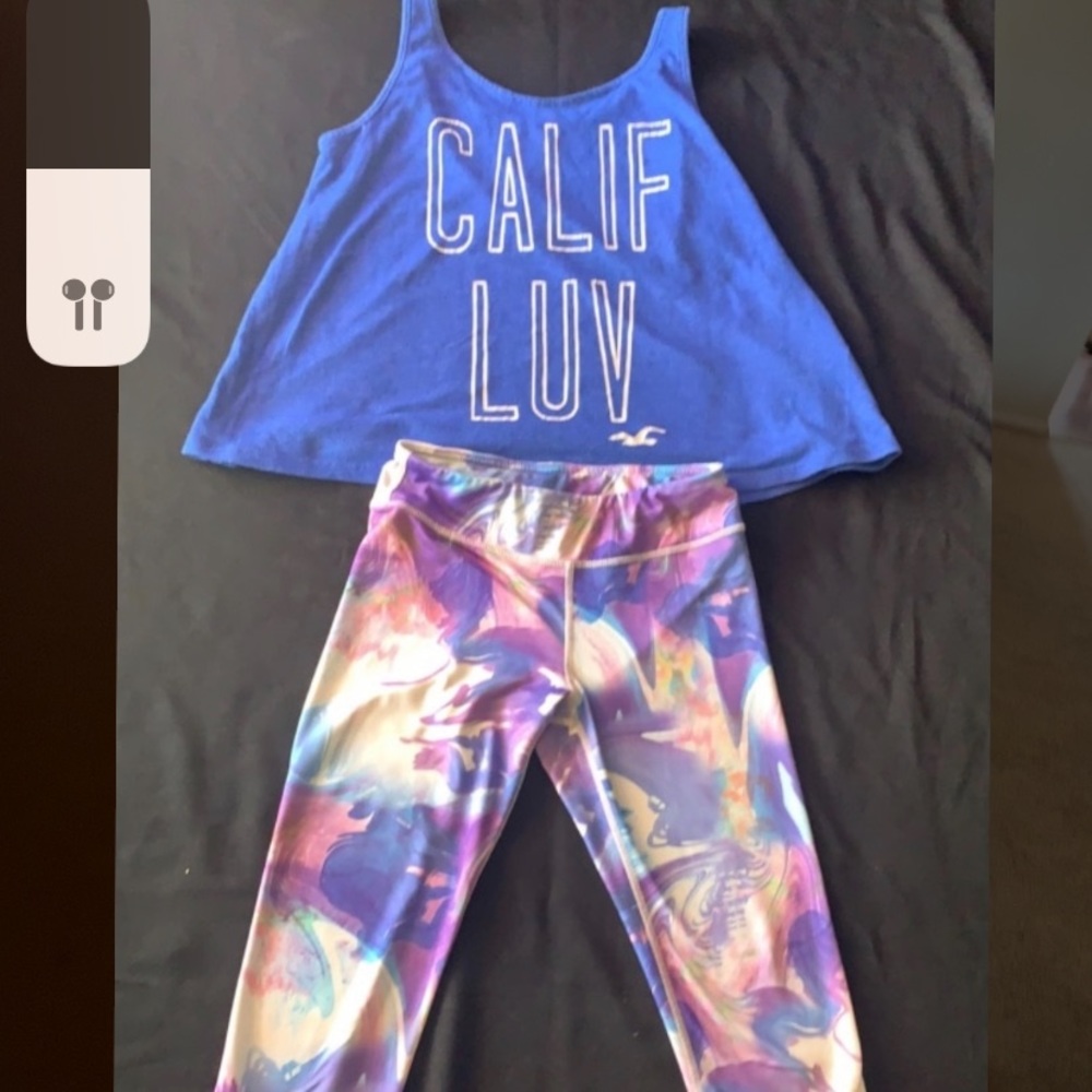 Hollister tank top and 90 degrees leggings